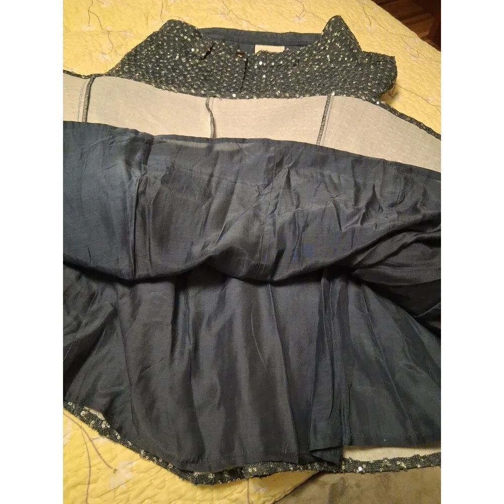 Lovebirds Women's Cotton Long Sequin Denim A Line Skirt Size L